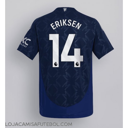 Camisa de Futebol Manchester United Christian Eriksen #14 Equipamento Secundário 2024-25 Manga Curta